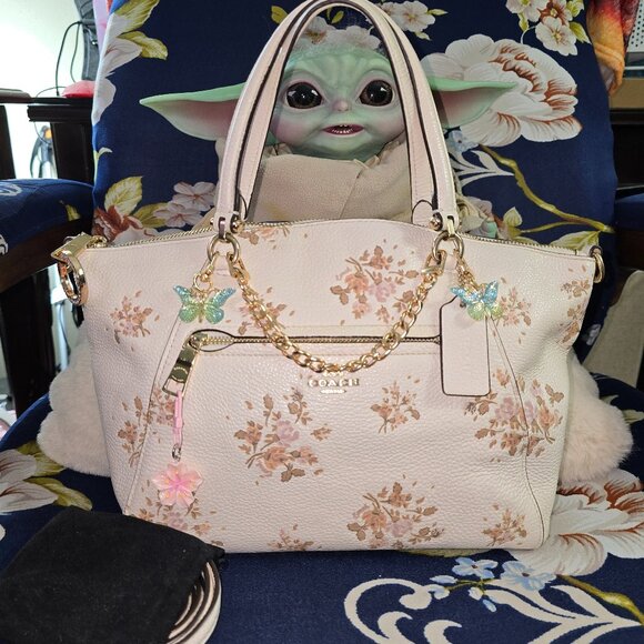 Coach Prairie Satchel in Chalk Rose Bouquet - Picture 1 of 13
